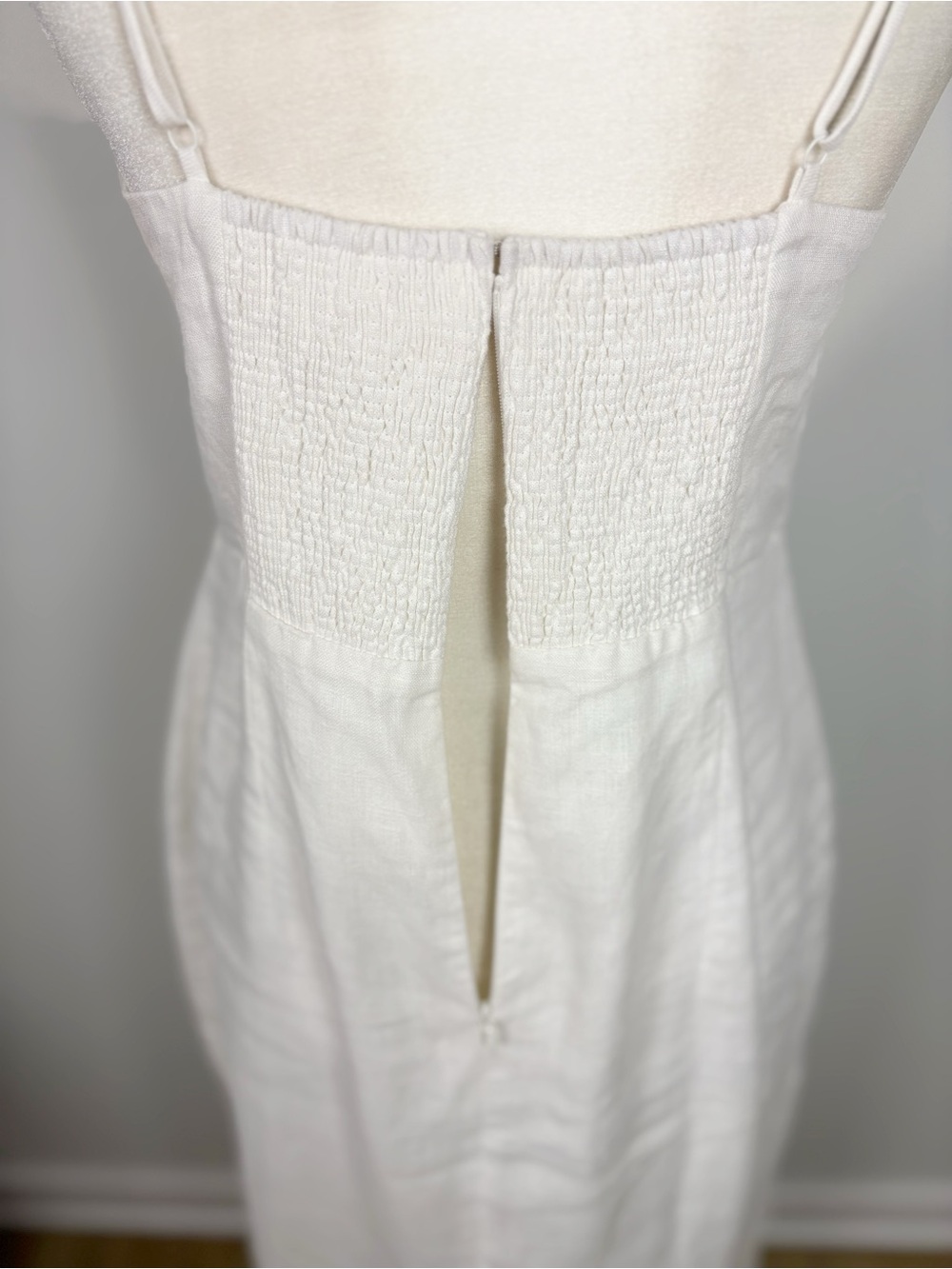 Farm Rio Linen Seashell Sleeveless Midi Dress in White Size M - Picture 9 of 15